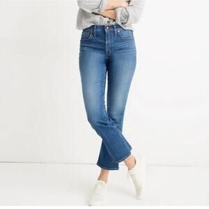 Madewell Cali Demi Boot Jeans in Glenside Wash Blue 31 / 12